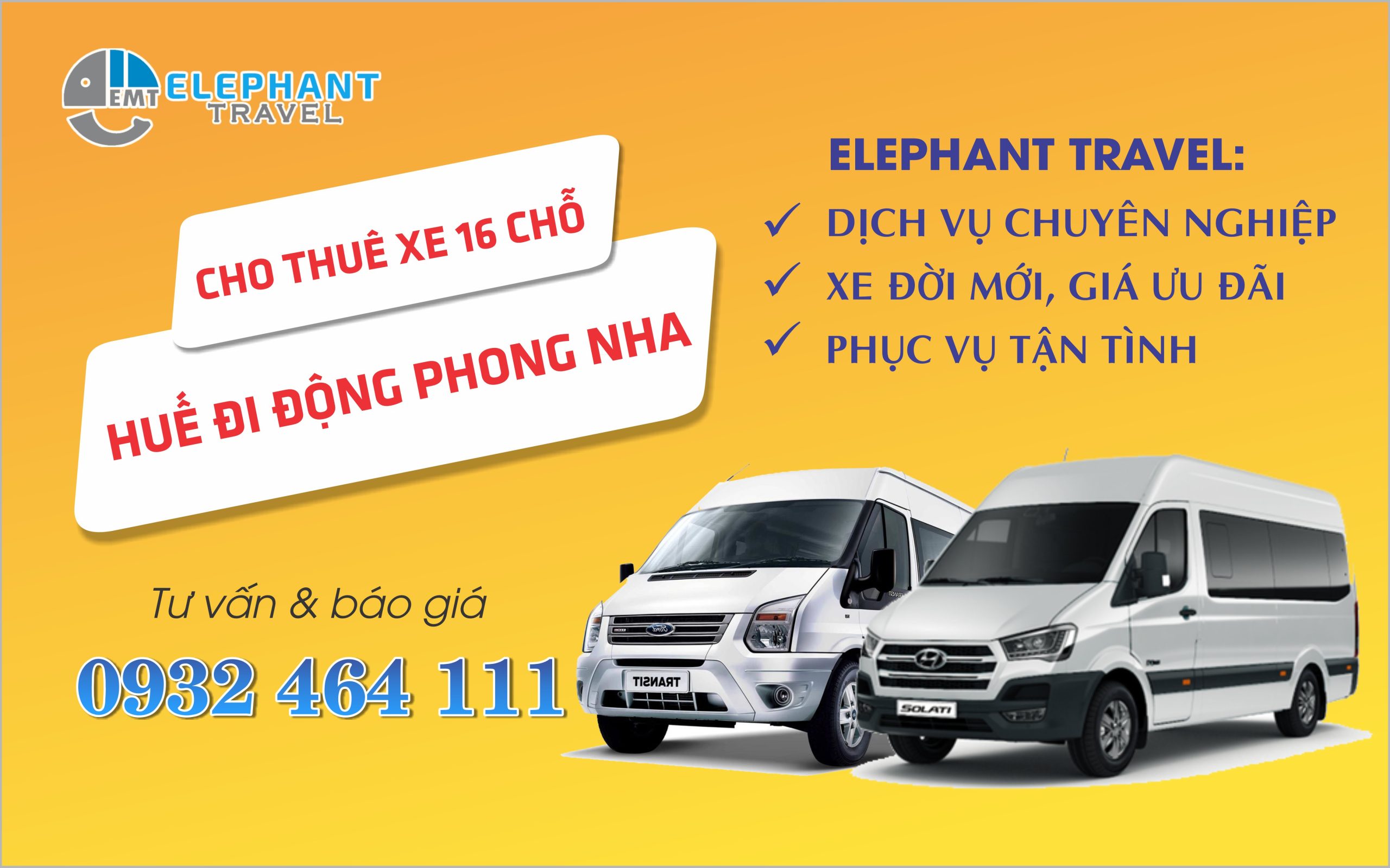 Giá thuê xe 16 chỗ Huế đi Phong Nha Quảng Bình